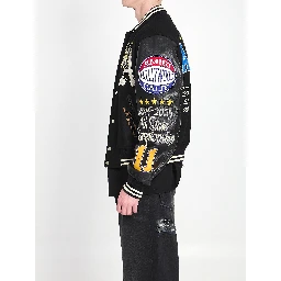 Varsity patch bomber jacket