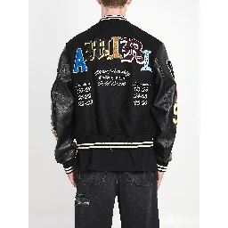Varsity patch bomber jacket