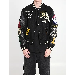 Varsity patch bomber jacket