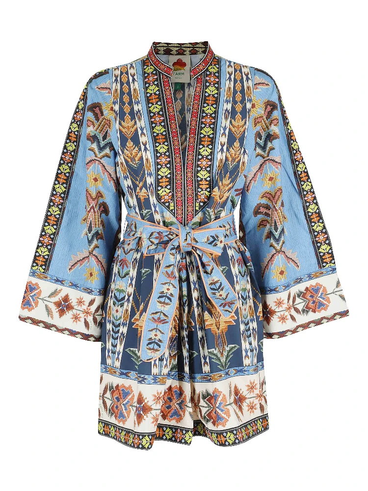 EMBROIDERED MINI DRESS