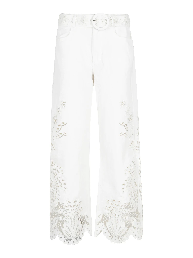 BOHO BEAUTY RICHIELIEU WHITE PANTS