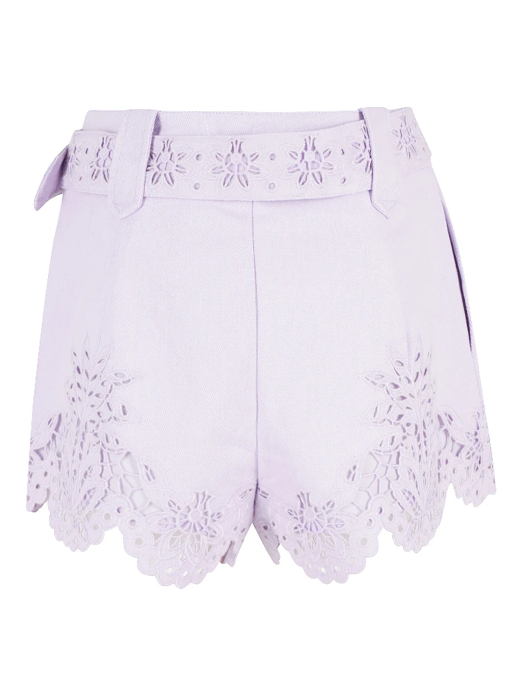 GEOMETRIC RICHELIEU TWILL MIDI SHORT alternative