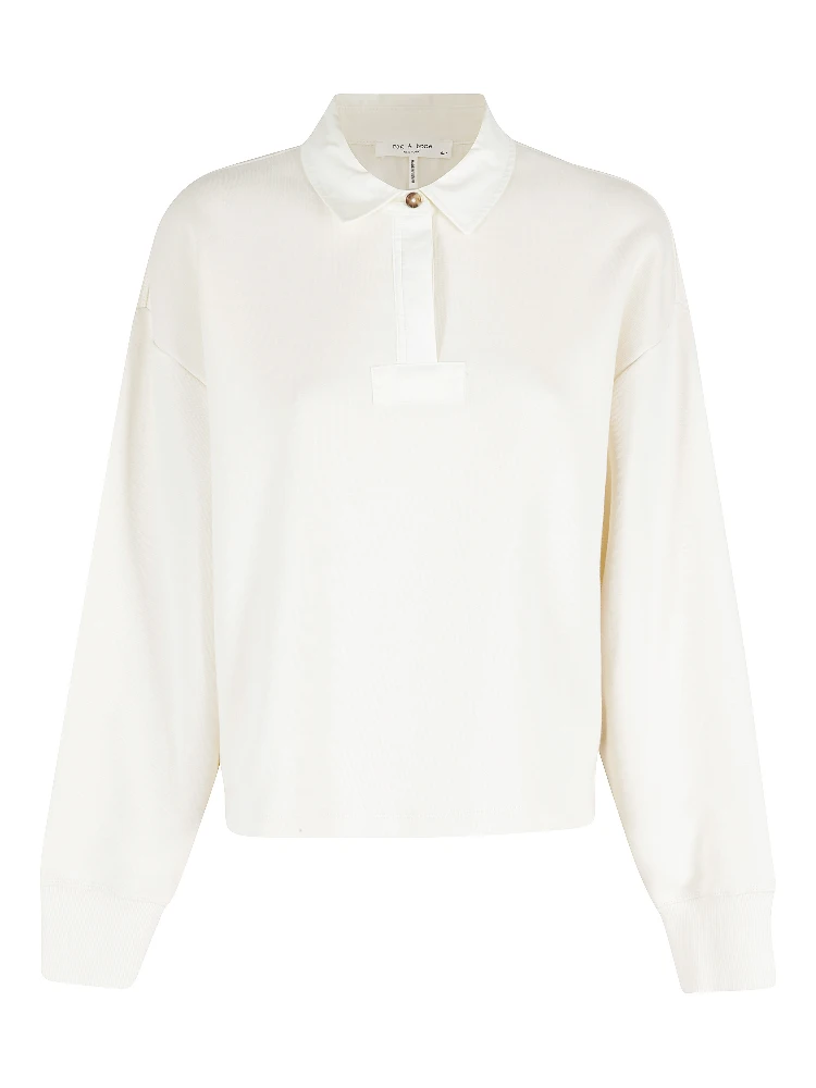 VINTAGE TERRY OVERSIZED POLO SWEATSHIRT