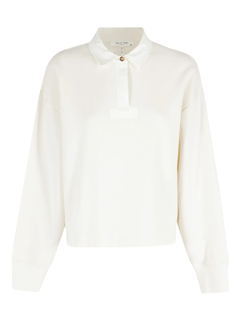 VINTAGE TERRY OVERSIZED POLO SWEATSHIRT