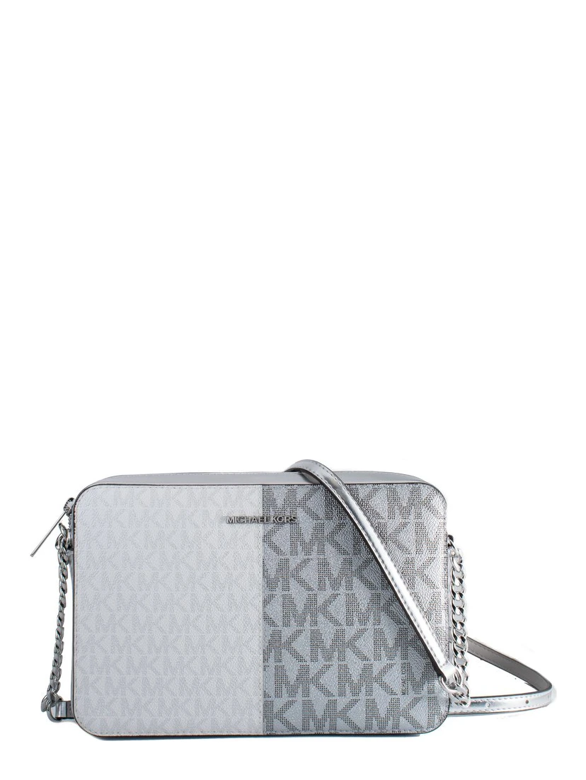 Gray Canvas Crossbody Bag
