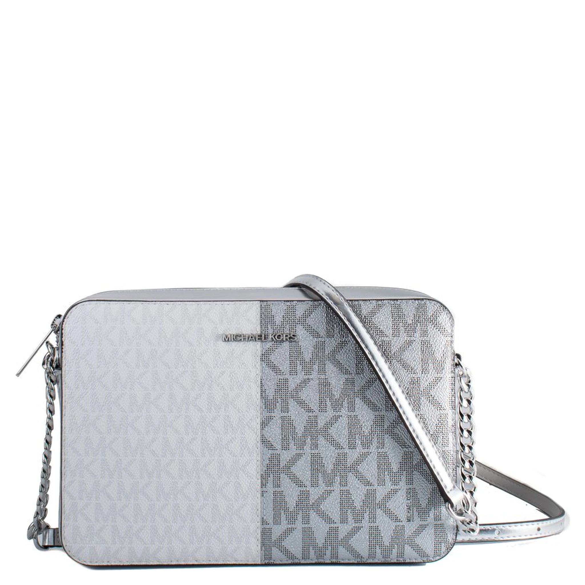 Gray Canvas Crossbody Bag
