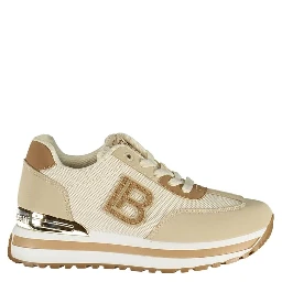 Beige Polyester Athletic Sneakers