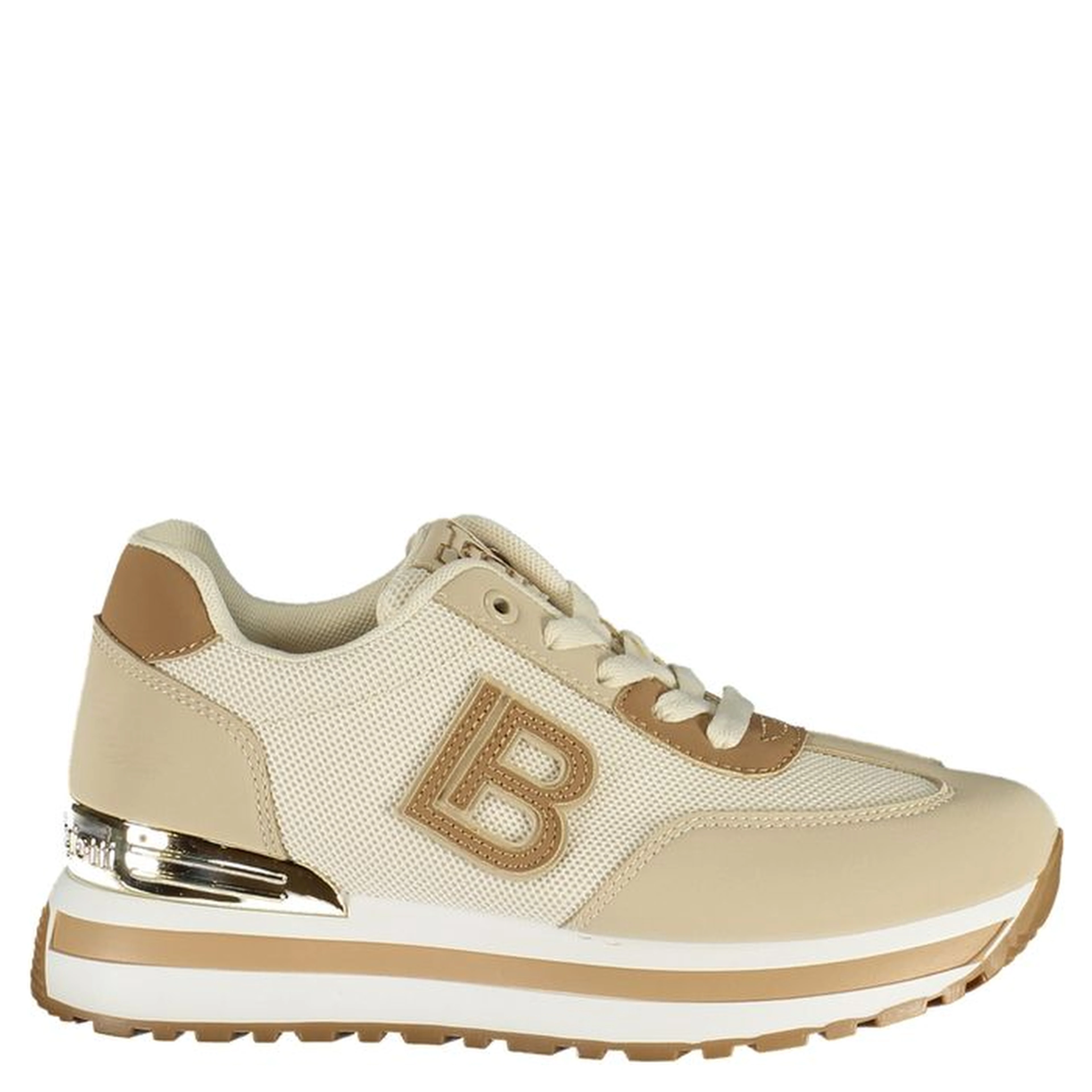 Beige Polyester Athletic Sneakers