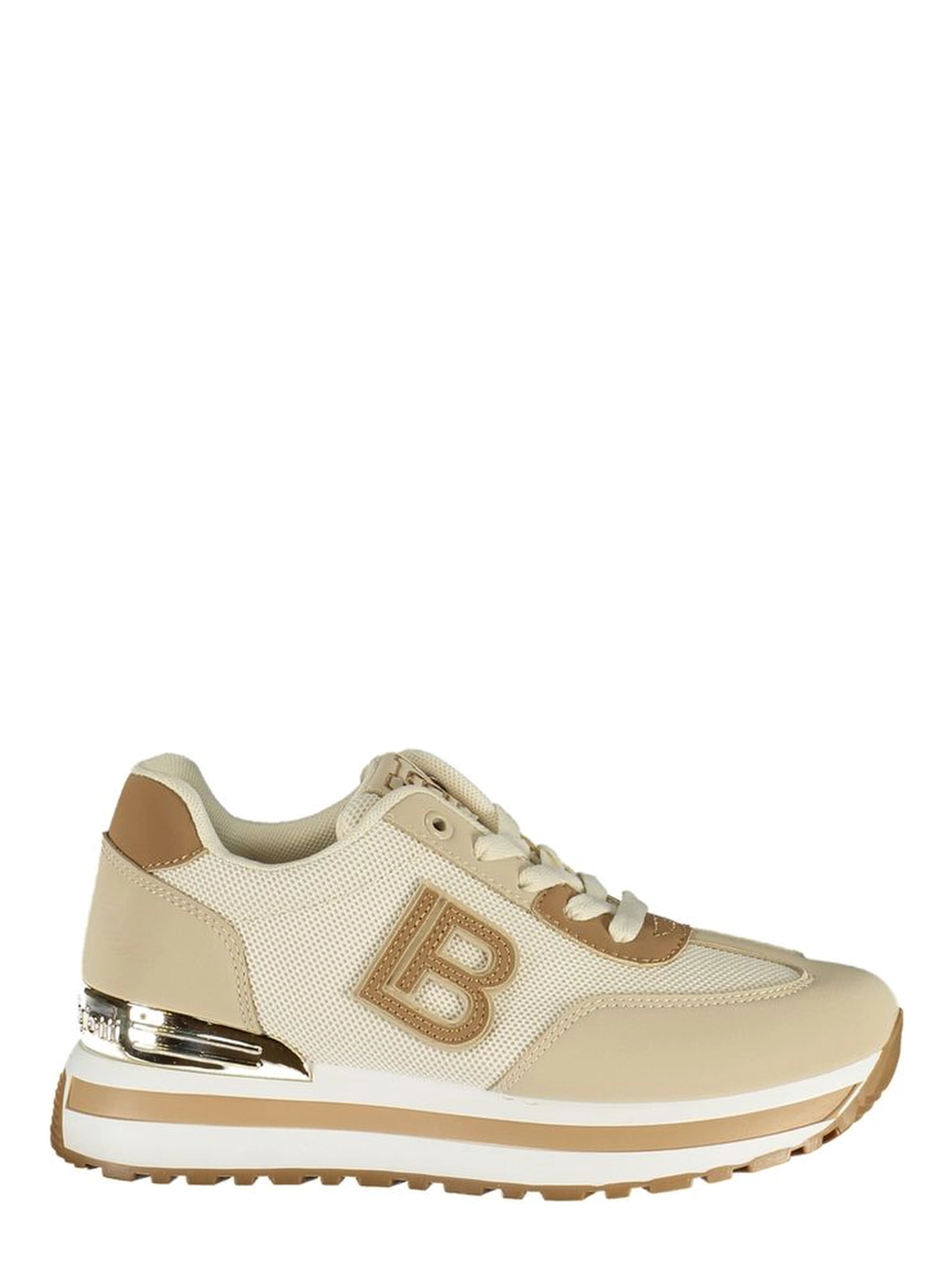 Beige Polyester Athletic Sneakers
