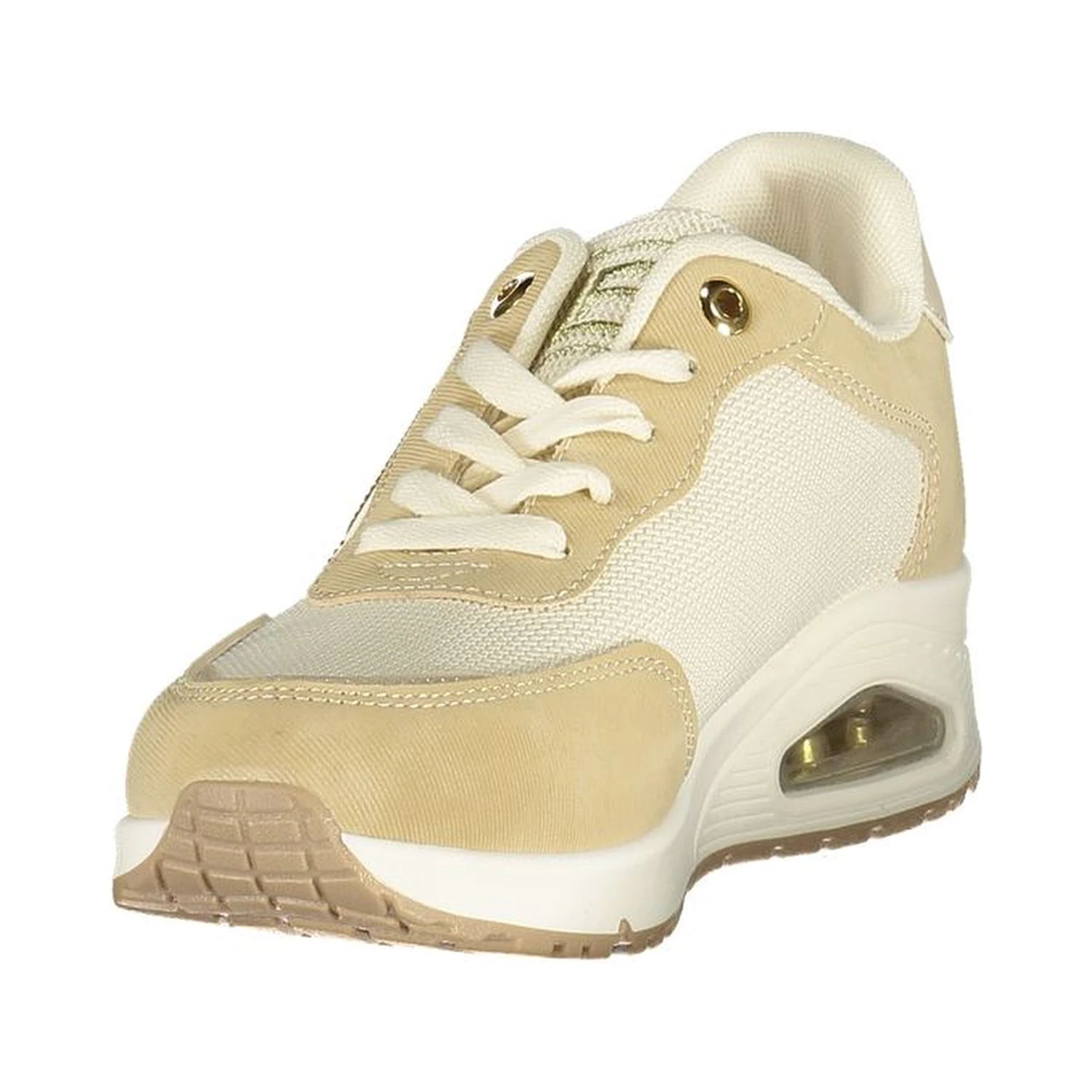 Beige Polyester Athletic Sneakers