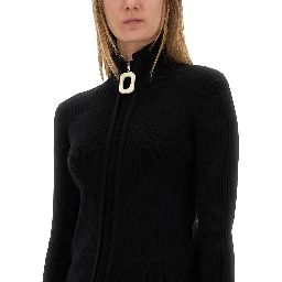 FITTED CARDIGAN WITH ZIPPER