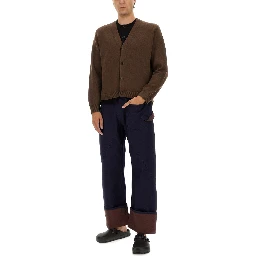 CONTRASTING LAYERED CARDIGAN