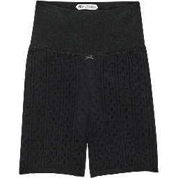 PERFORATED KNIT SHORTS