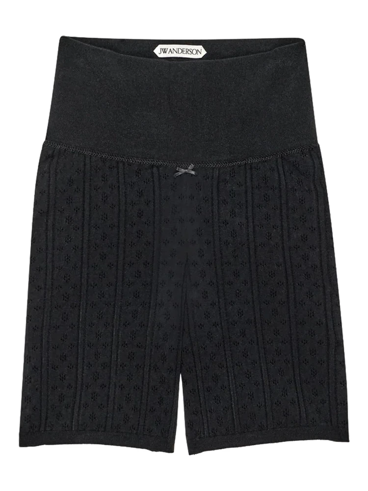 PERFORATED KNIT SHORTS