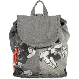 Gray Cotton Backpack
