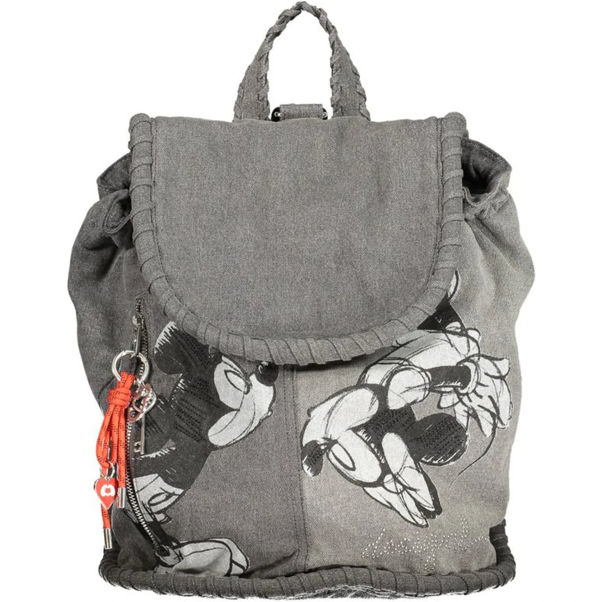 Gray Cotton Backpack