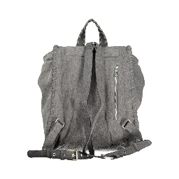 Gray Cotton Backpack