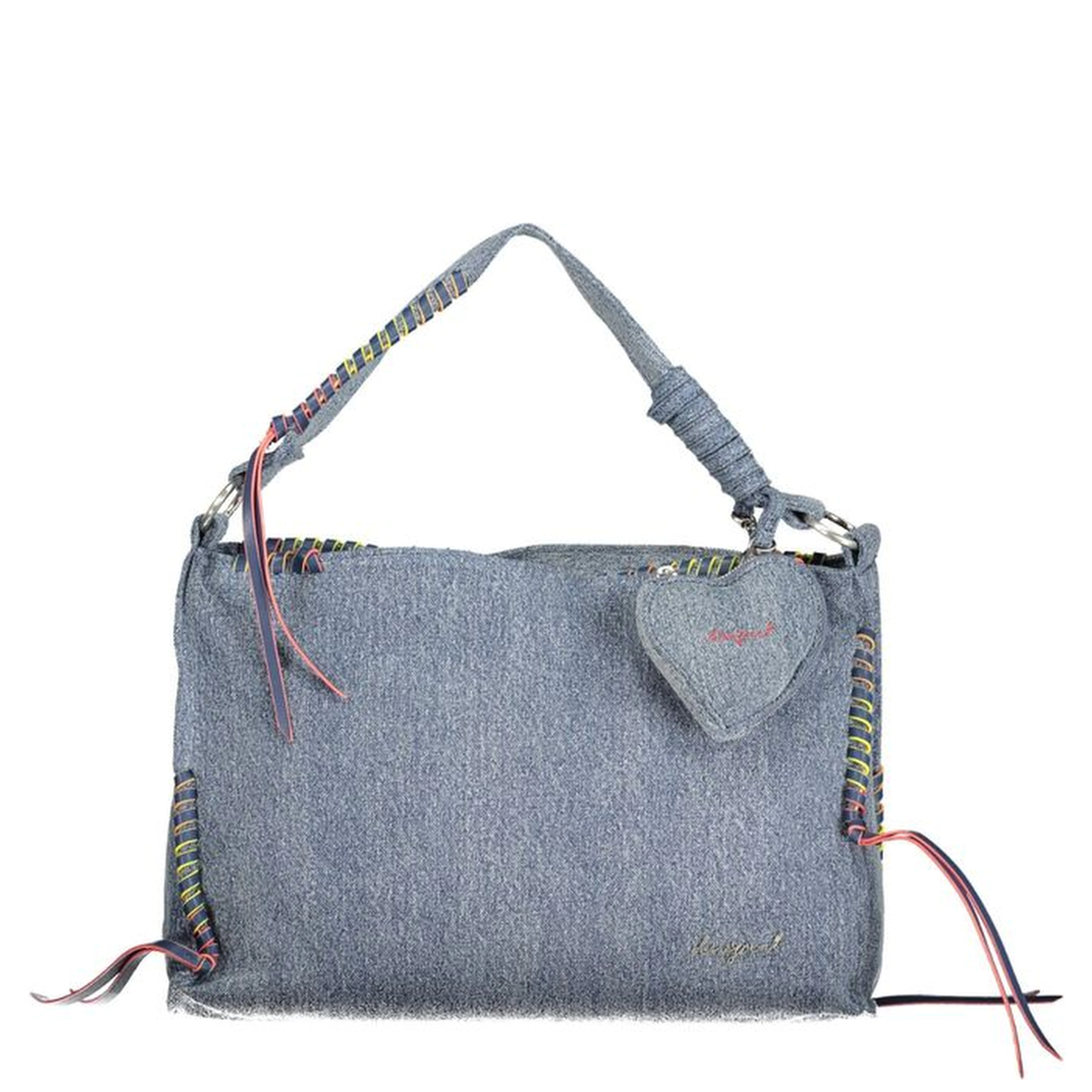 Blue Cotton Handbag