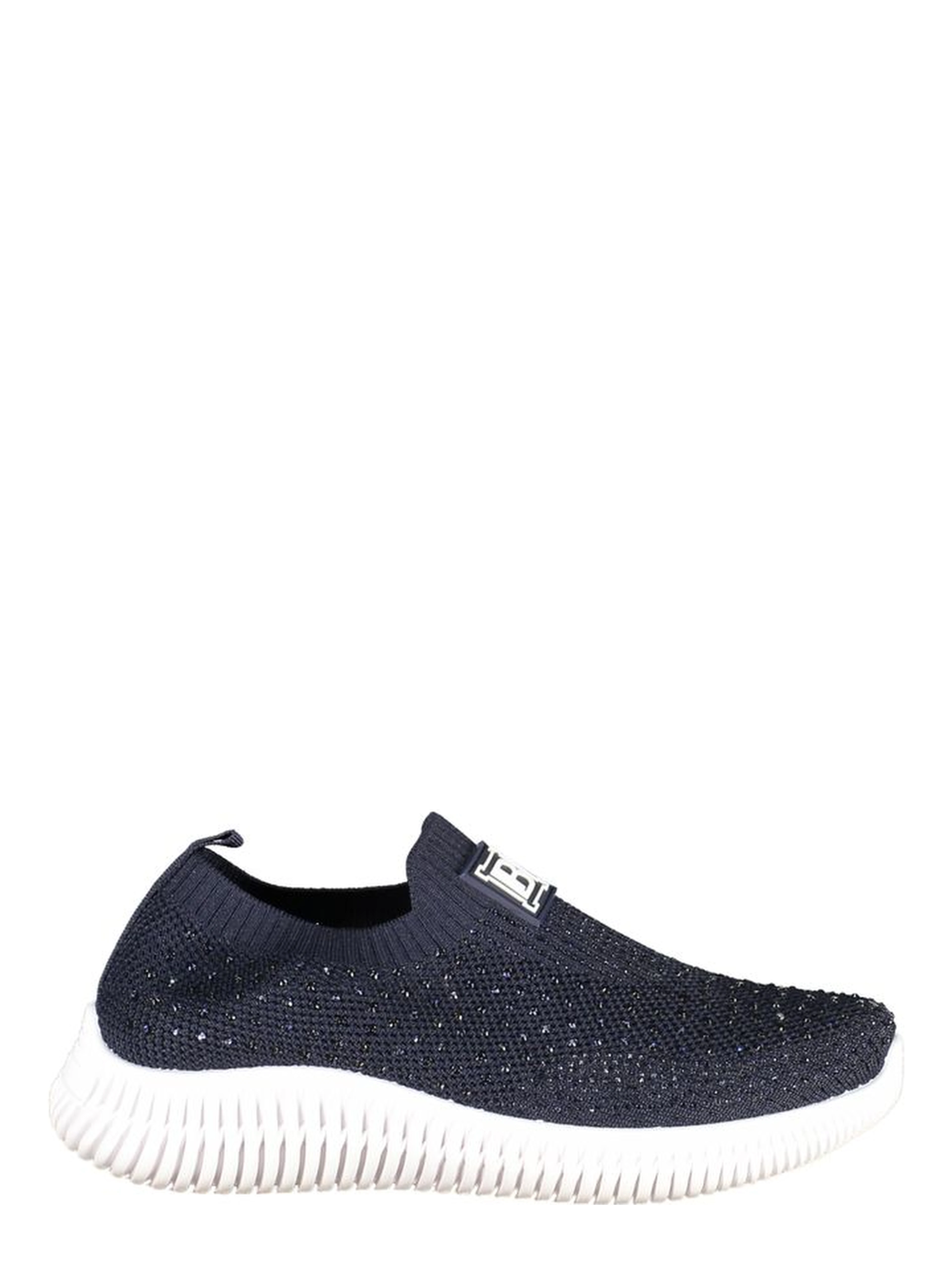 Blue Polyester Athletic Sneakers