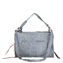 Blue Cotton Handbag
