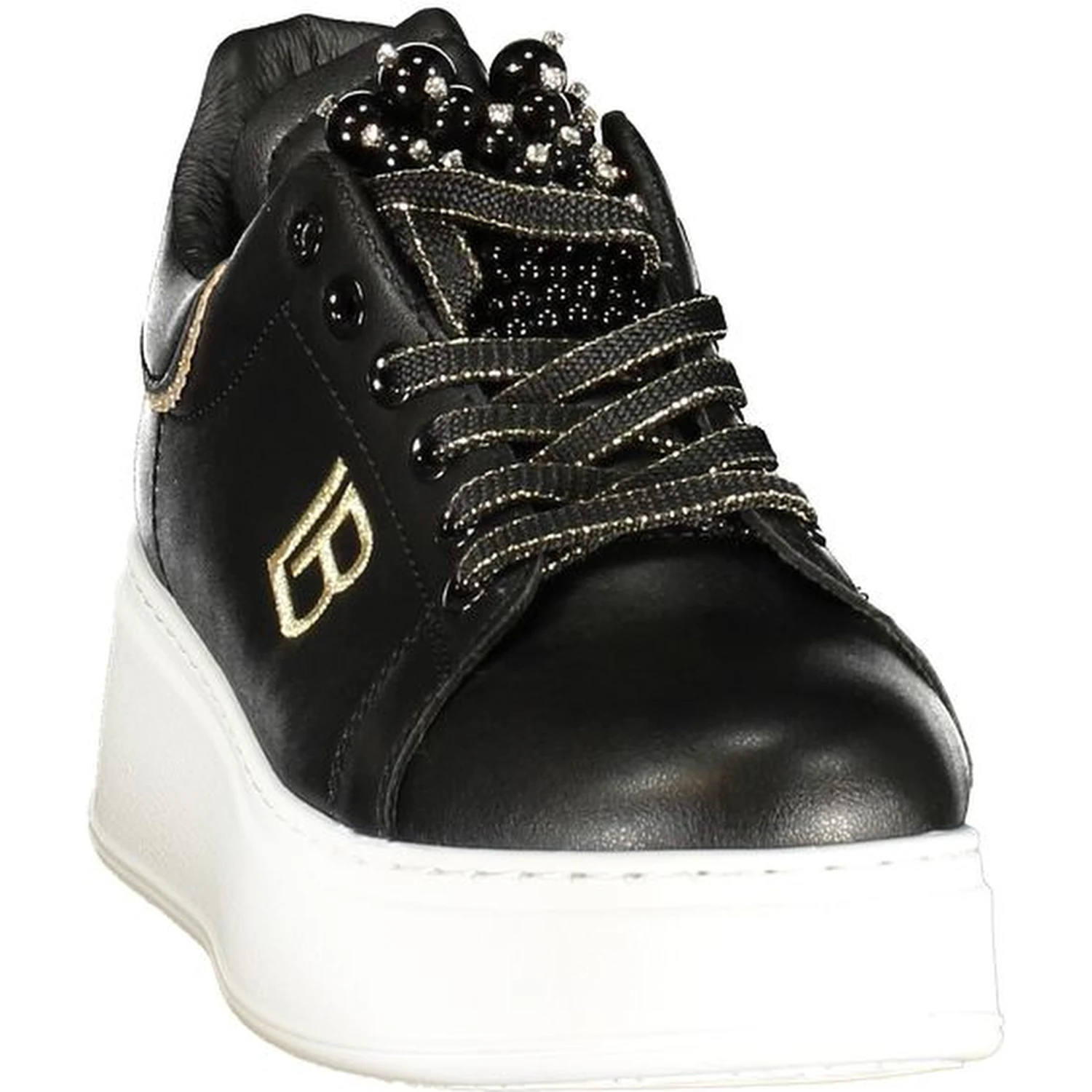 Black Polyester Chunky Sneakers