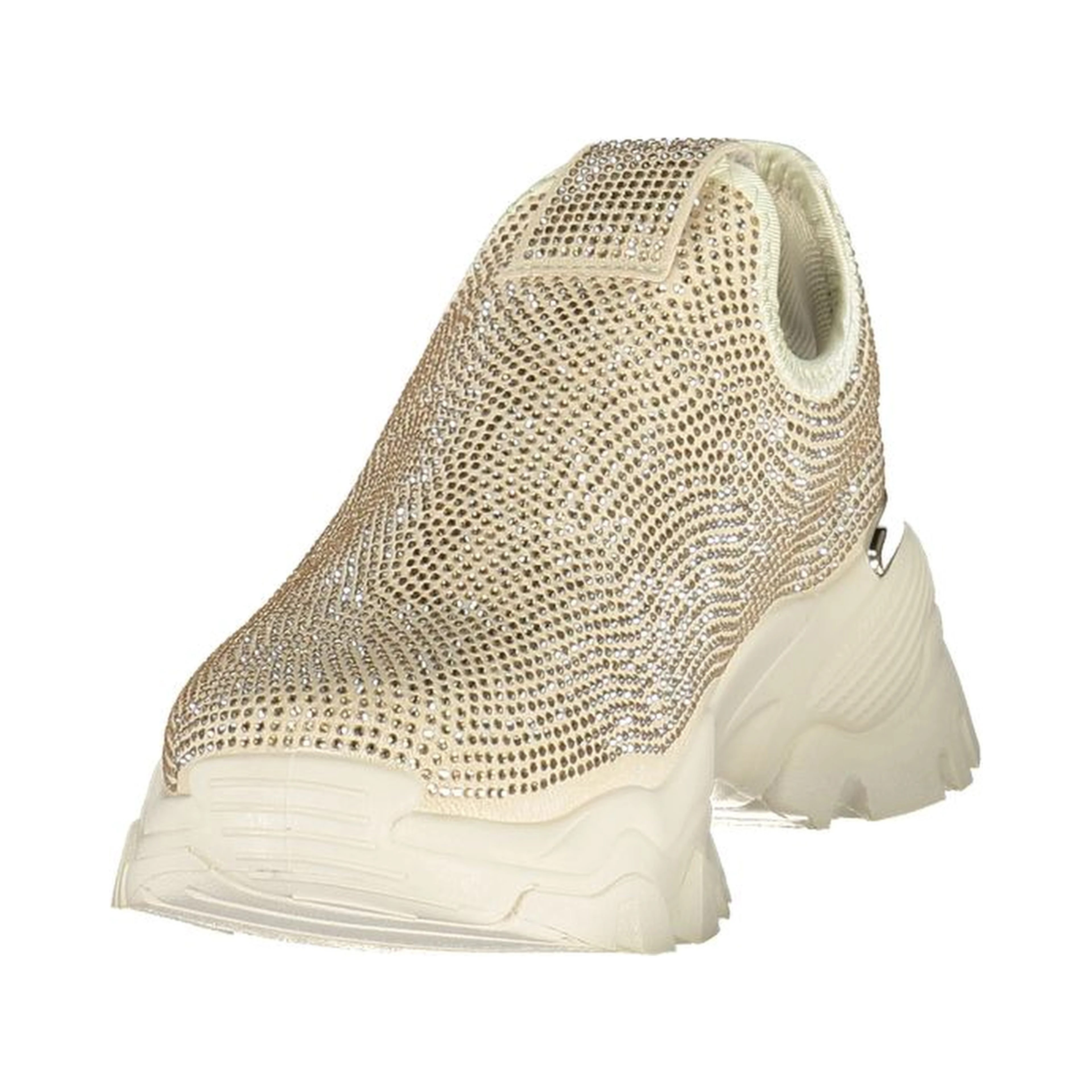 Beige Polyester Chunky Sneakers