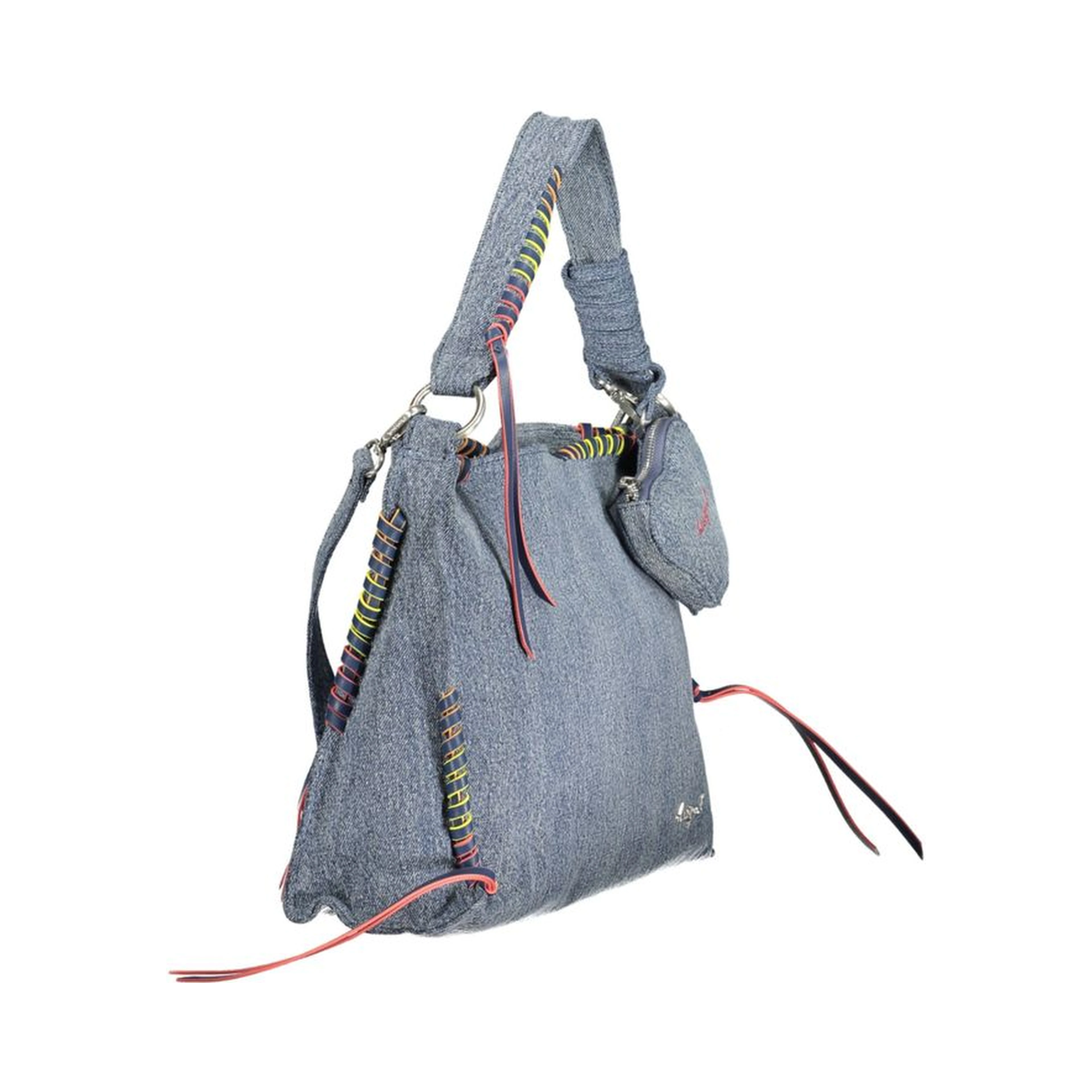 Blue Cotton Handbag