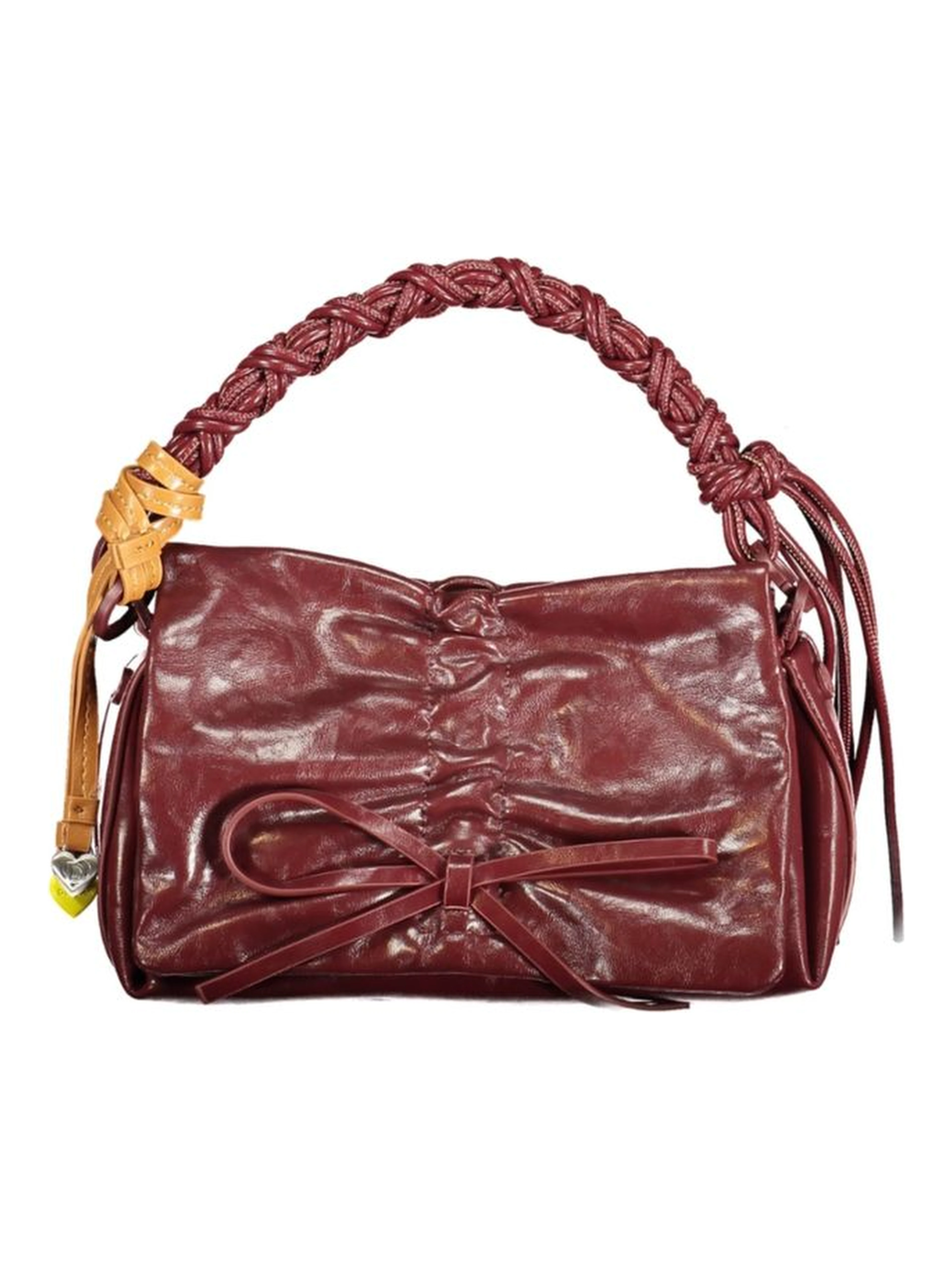 Burgundy Polyurethane Women Mini Bag