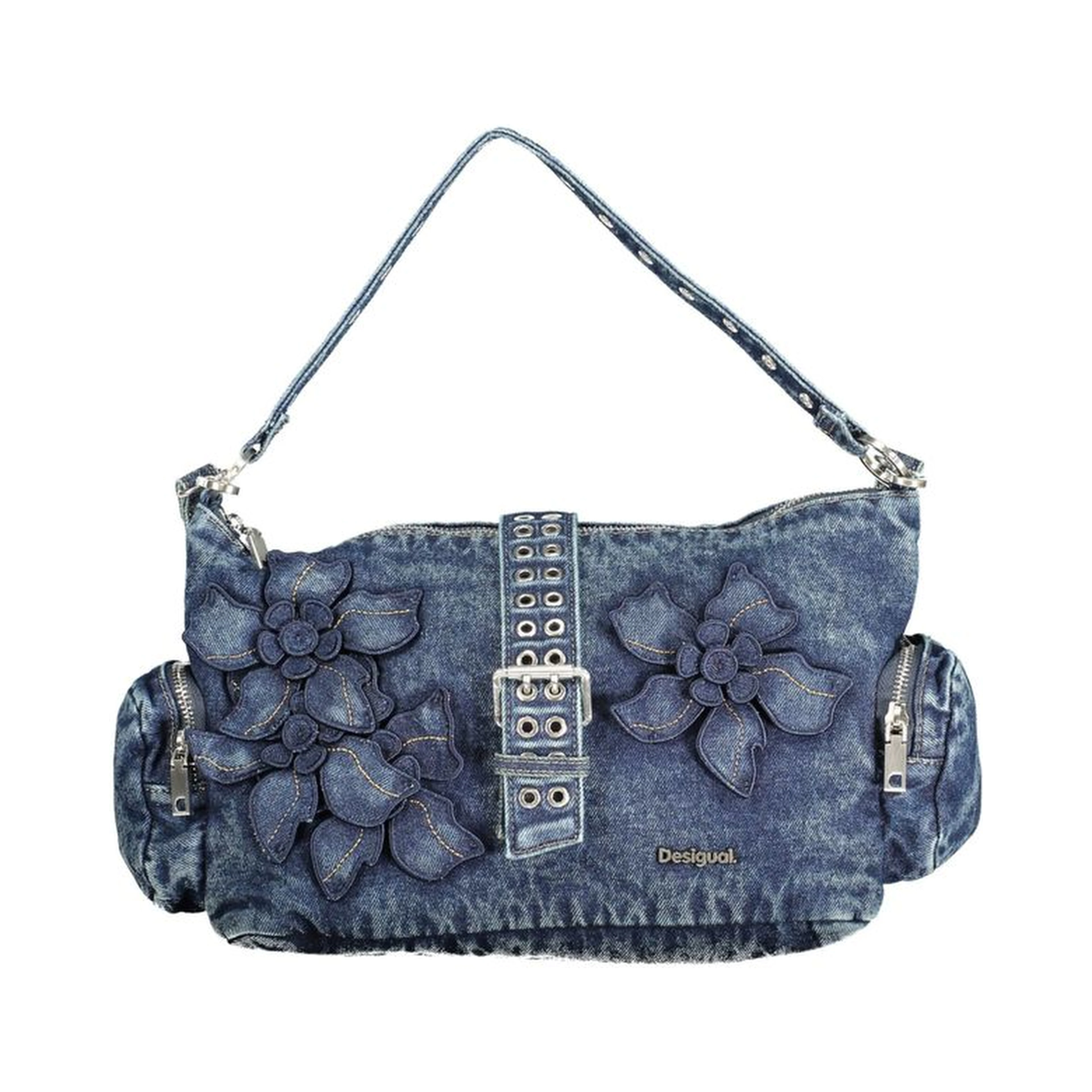 Blue Cotton Women Bag