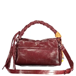 Burgundy Polyurethane Women Mini Bag