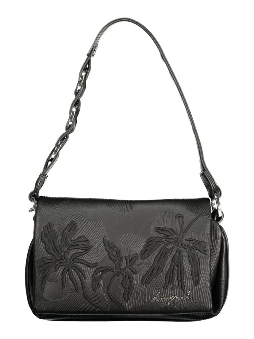 Black Polyurethane Women's Bag
