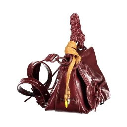 Burgundy Polyurethane Women Mini Bag