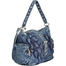 Blue Cotton Women Bag