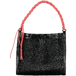 Black Polyurethane Women Backpack