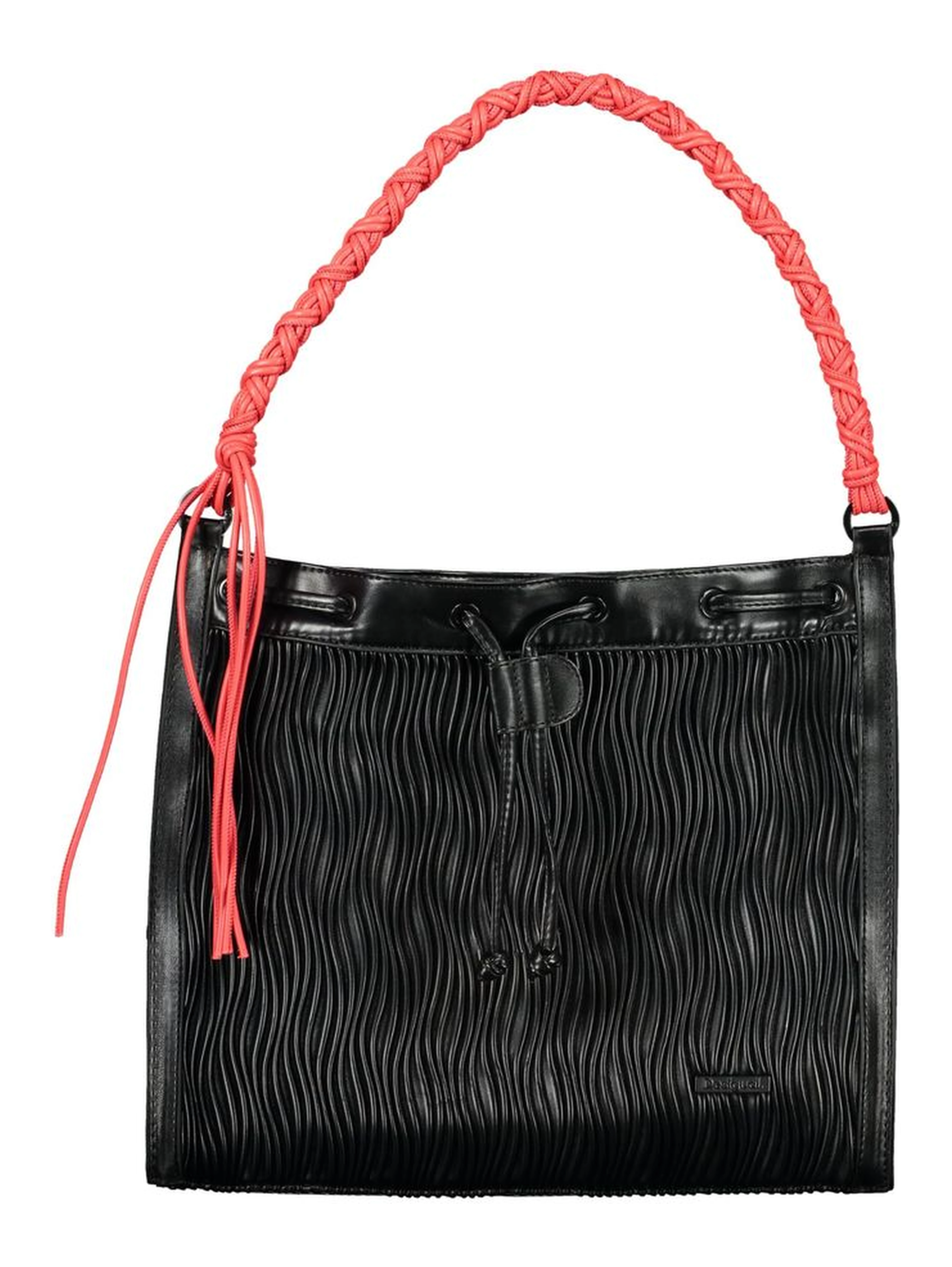 Black Polyurethane Women Backpack