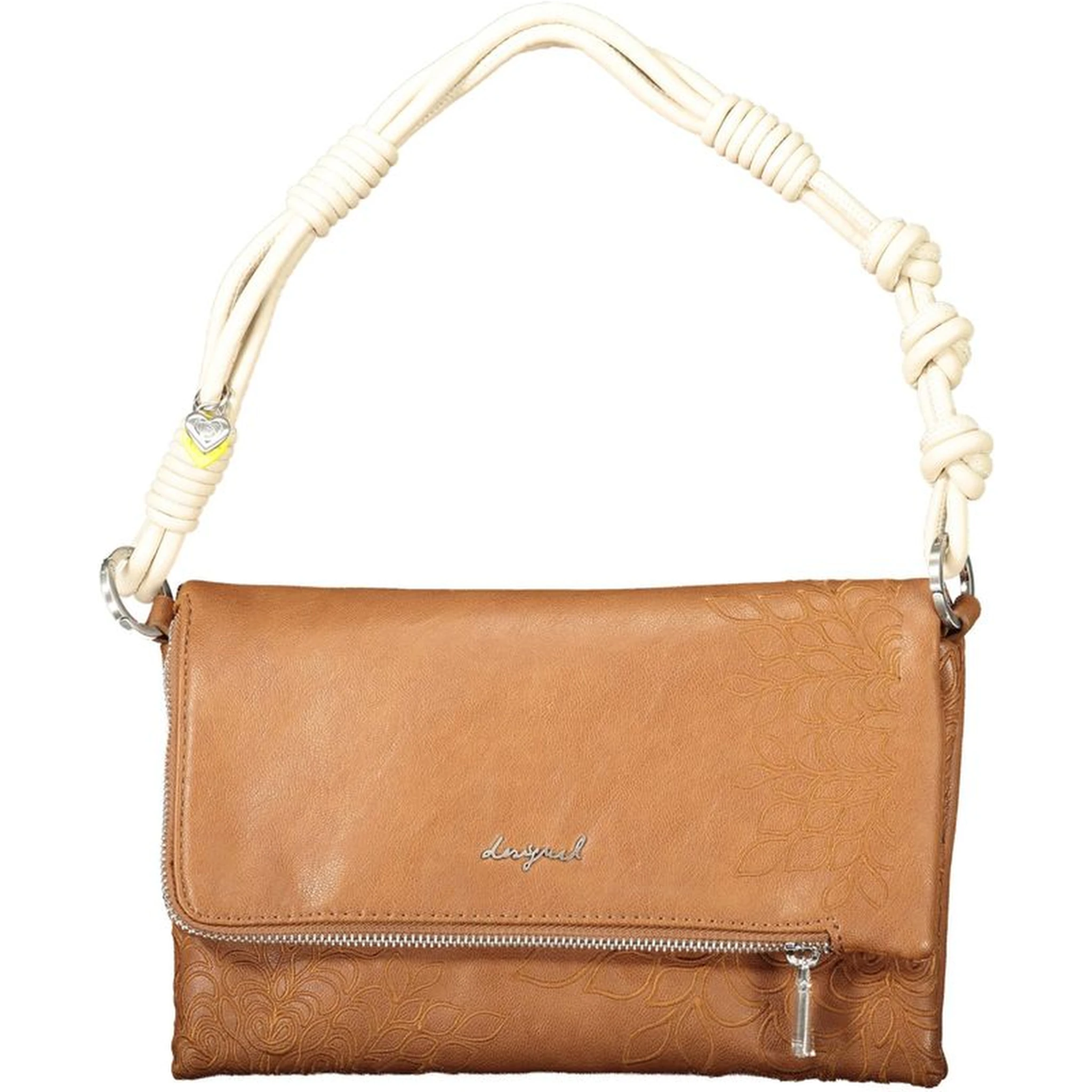 Marrone Polyurethane Women Handbag