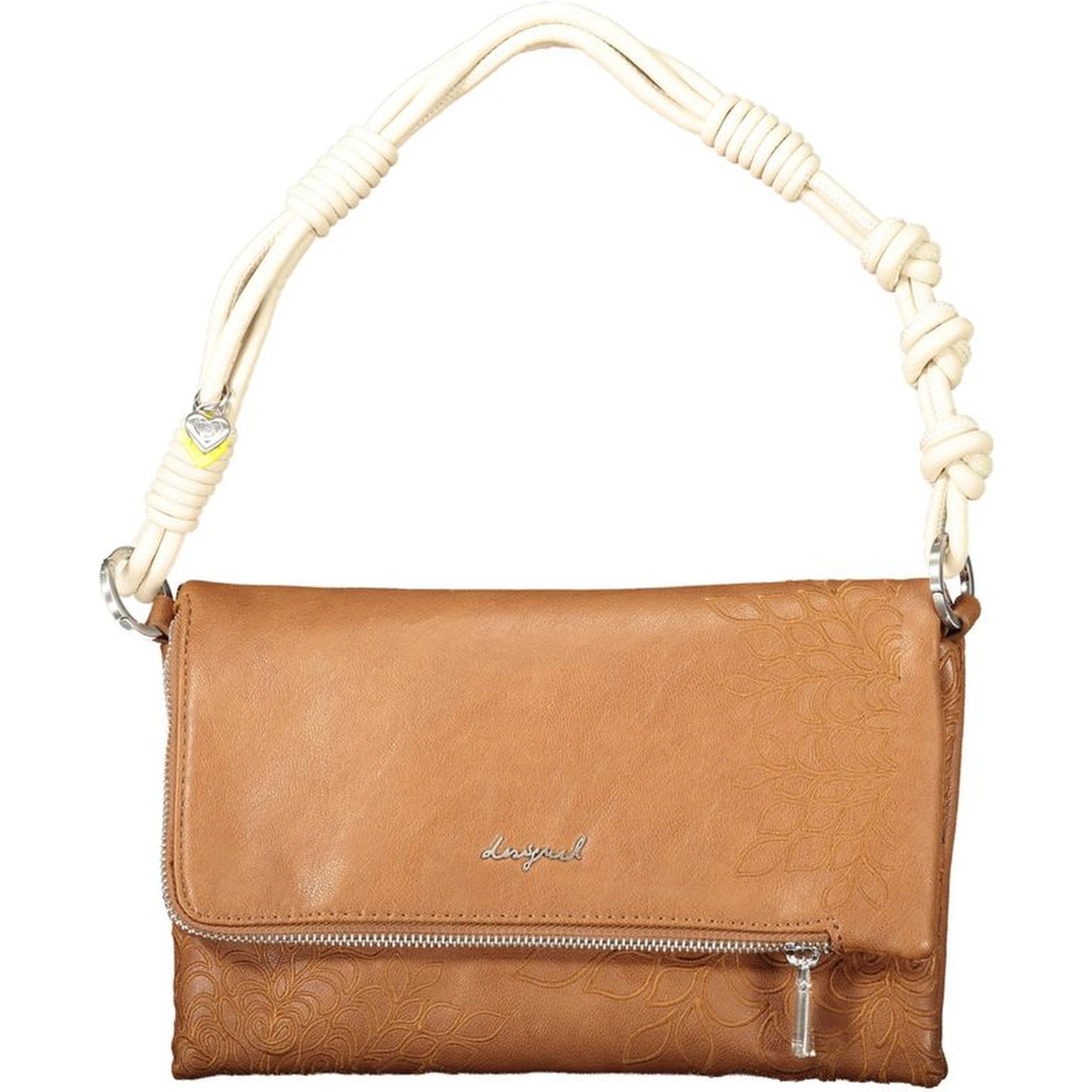 Marrone Polyurethane Women Handbag