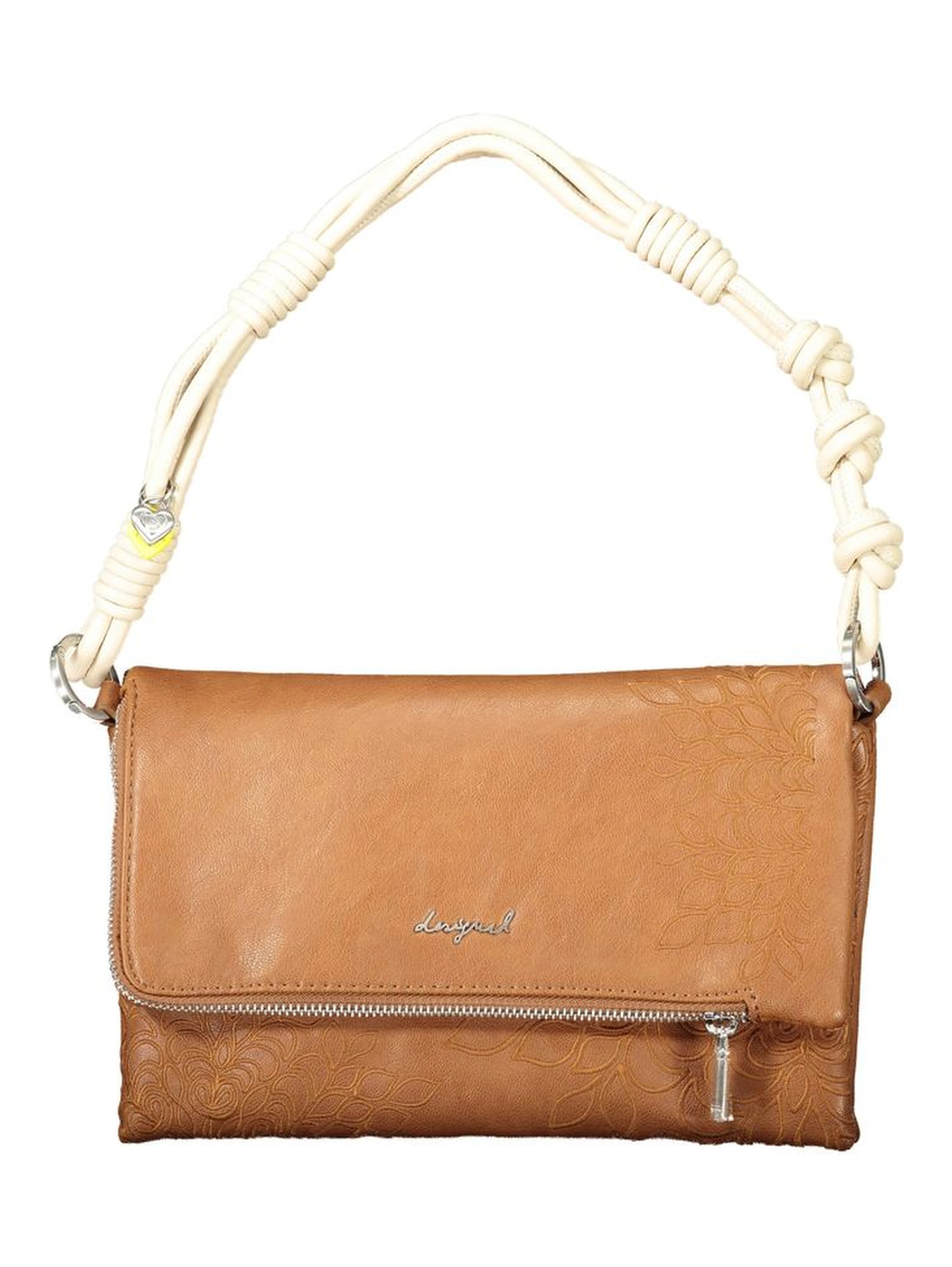 Marrone Polyurethane Women Handbag