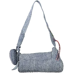 Azzurro Cotton Women Shoulder Bag