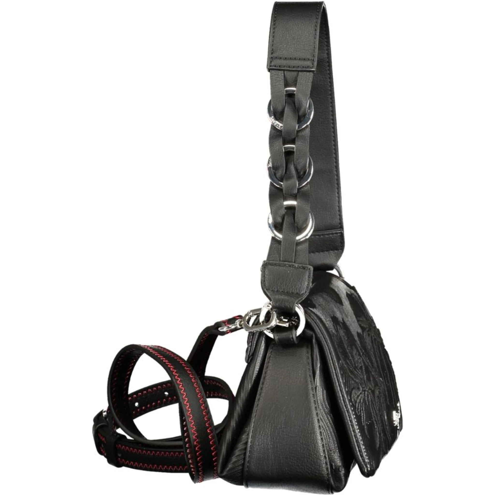 Black Polyurethane Women's Bag