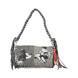 Grigio Cotton Women Handbag