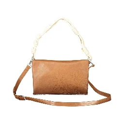 Marrone Polyurethane Women Handbag