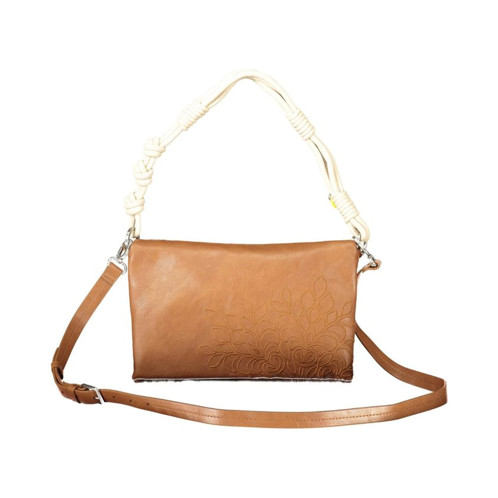 Marrone Polyurethane Women Handbag