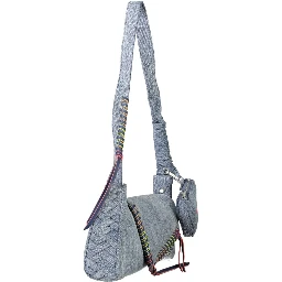 Azzurro Cotton Women Shoulder Bag