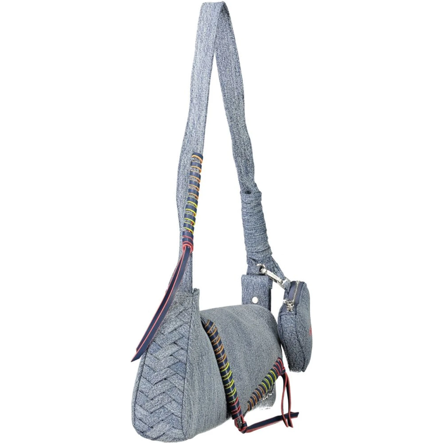 Azzurro Cotton Women Shoulder Bag