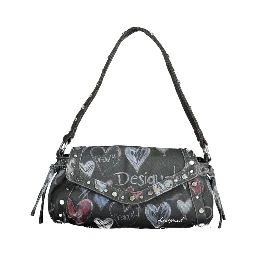 Black Polyester Women Bag