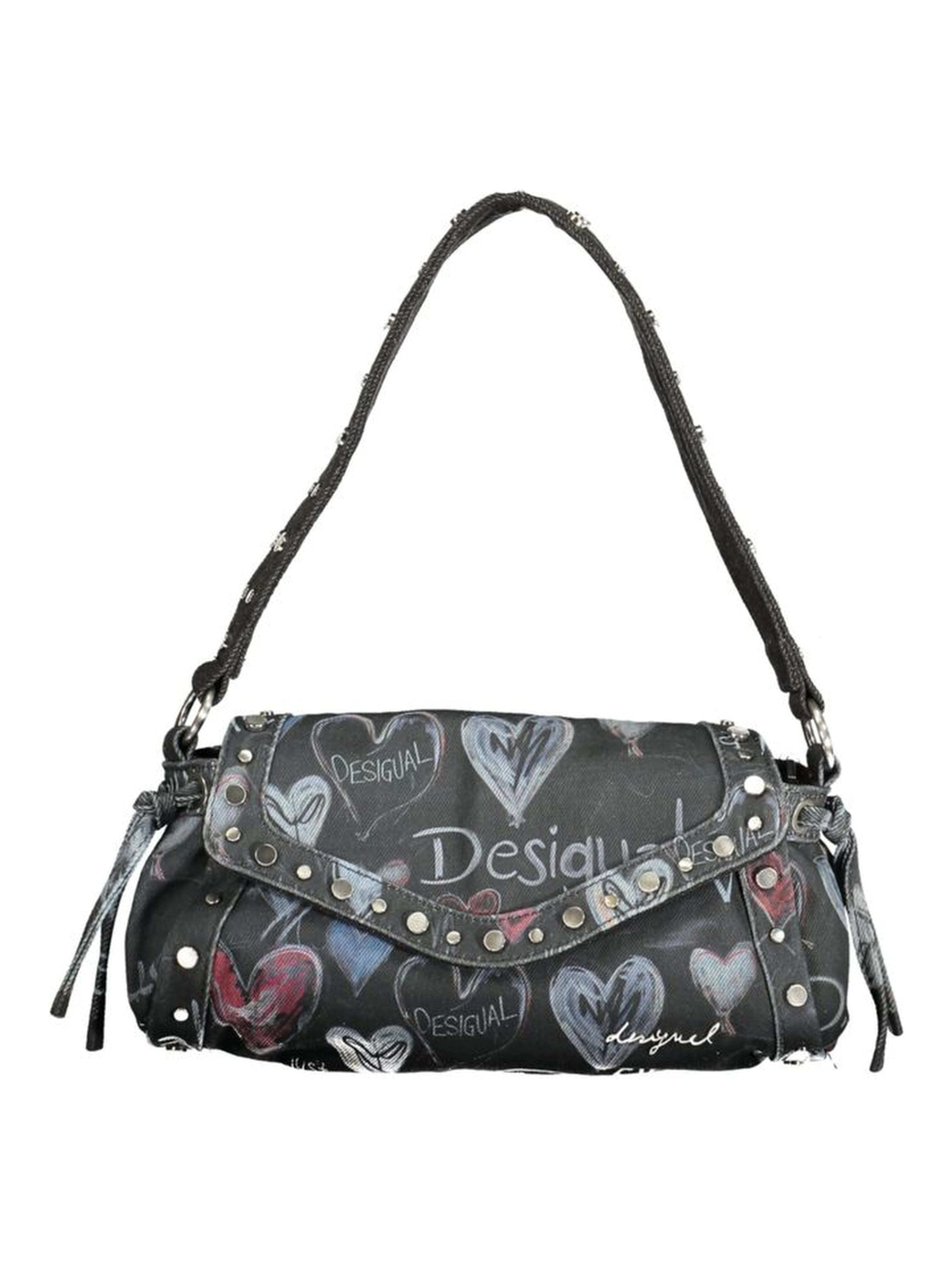 Black Polyester Women Bag
