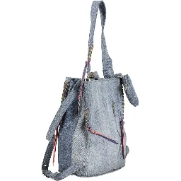 Azzurro Cotton Women Backpack