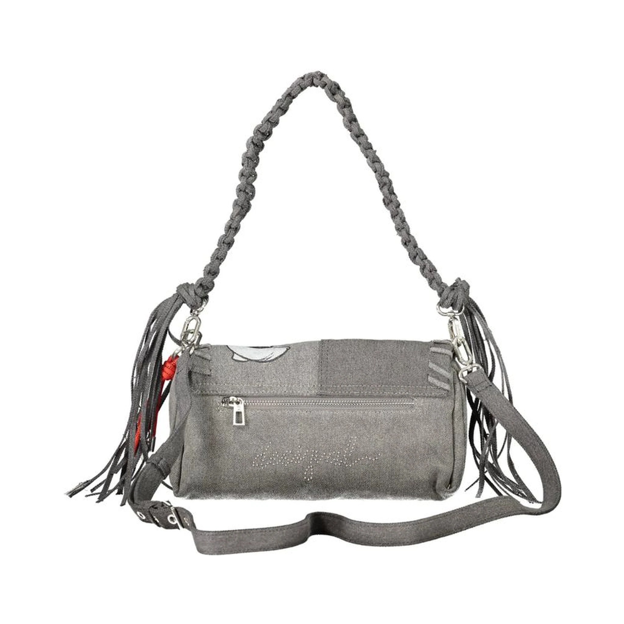 Grigio Cotton Women Handbag