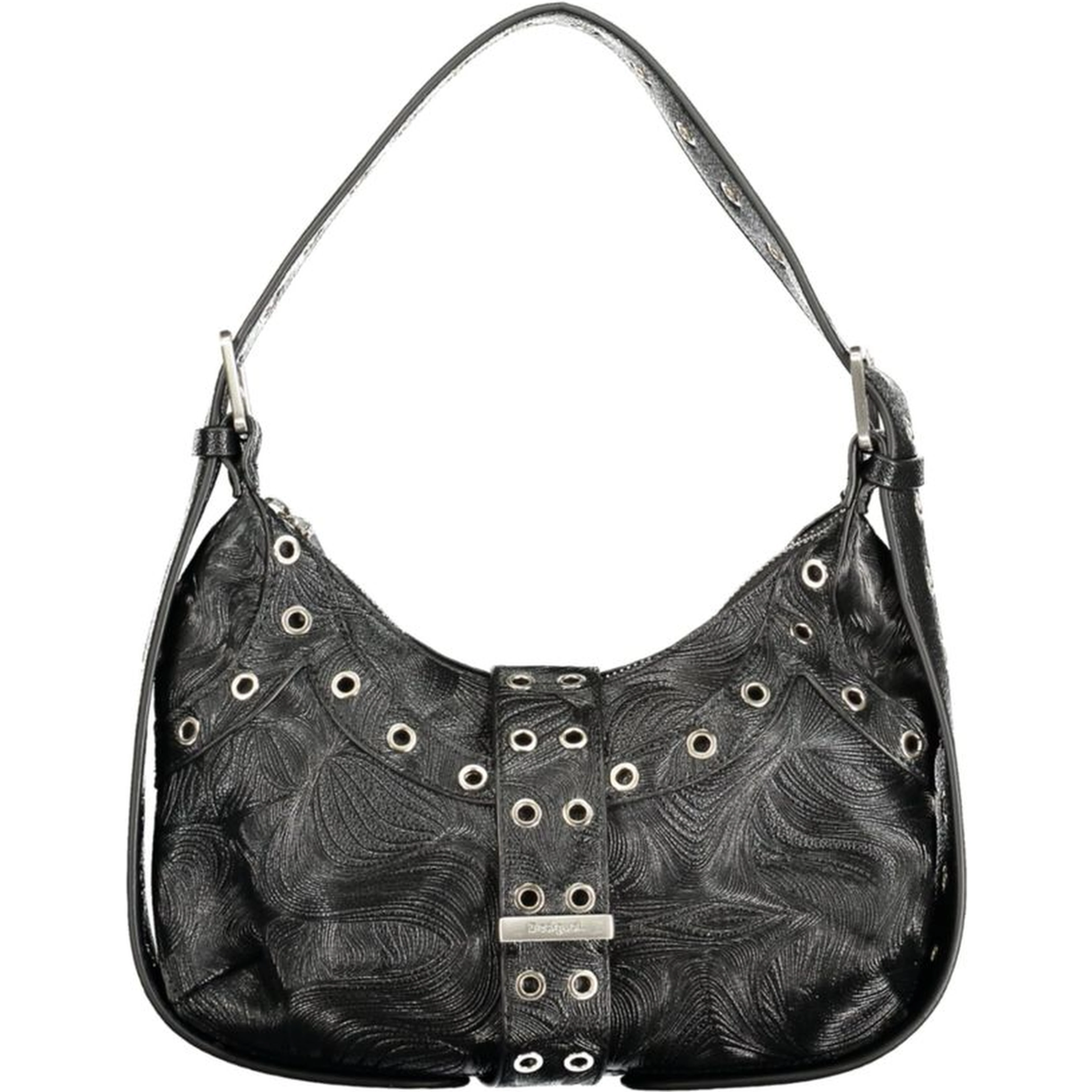 Black Polyurethane Women's Mini Bag